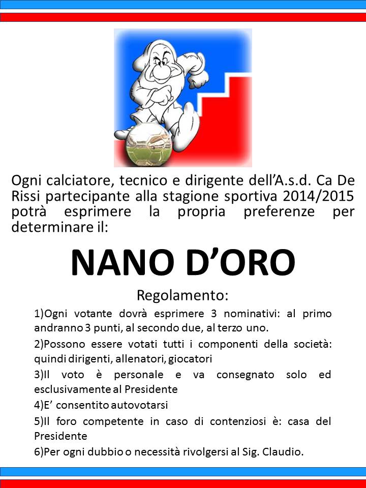 Nano D'Oro Stagione 2014/2015